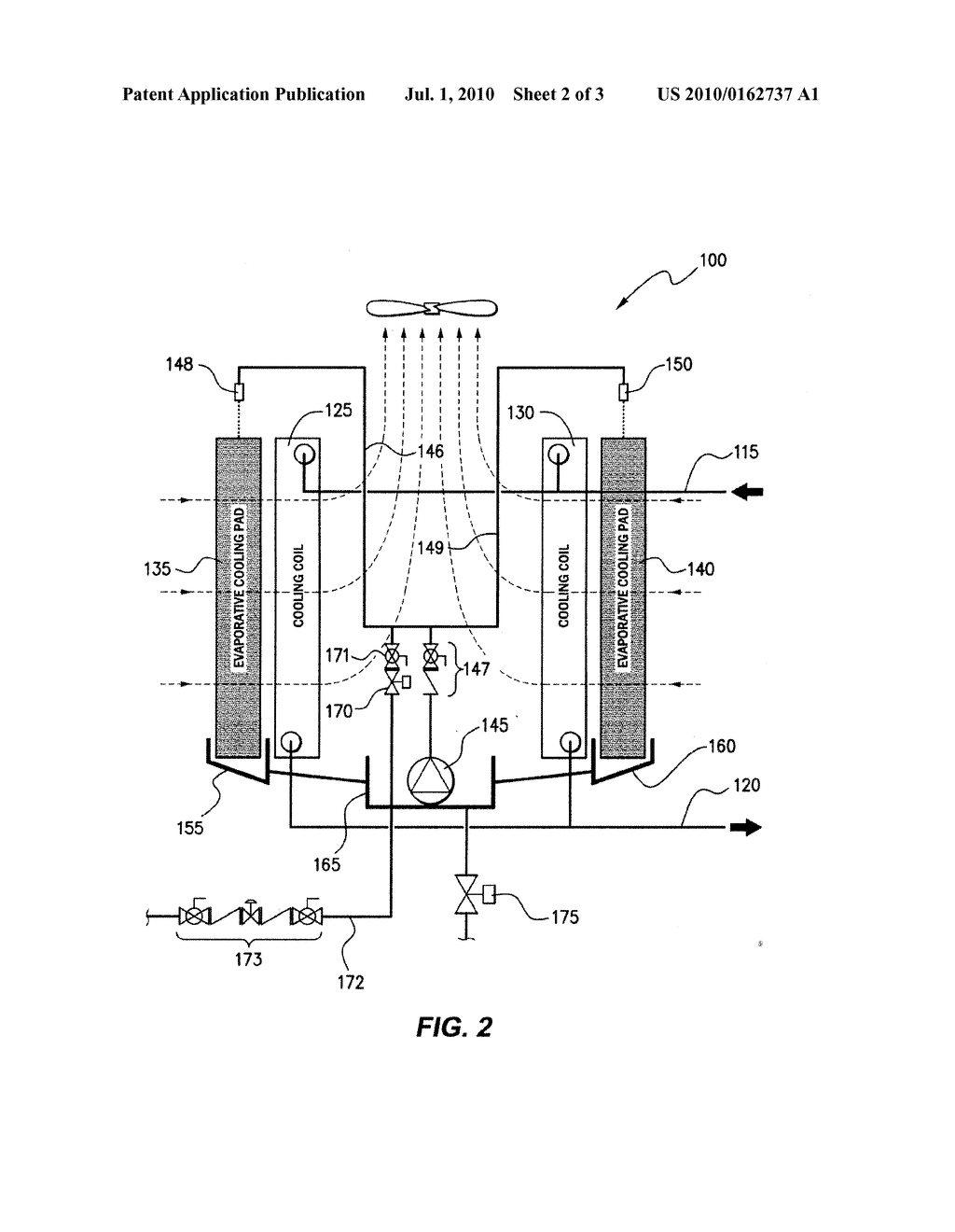 SYSTEM AND METHOD OF WETTING ADIABATIC MATERIAL - diagram, schematic, and image 03