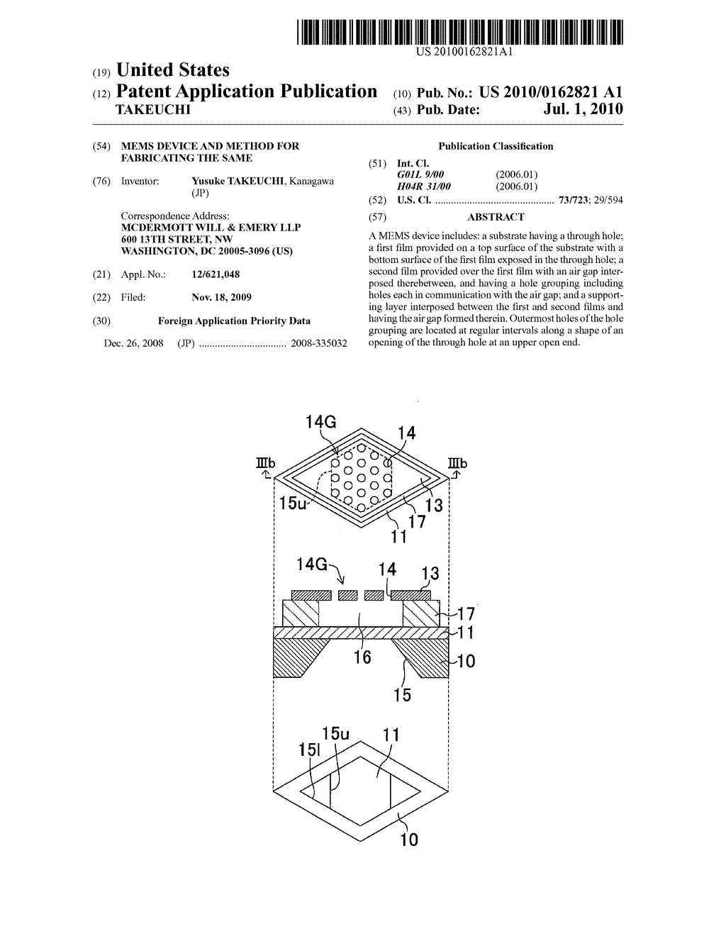 MEMS DEVICE AND METHOD FOR FABRICATING THE SAME - diagram, schematic, and image 01