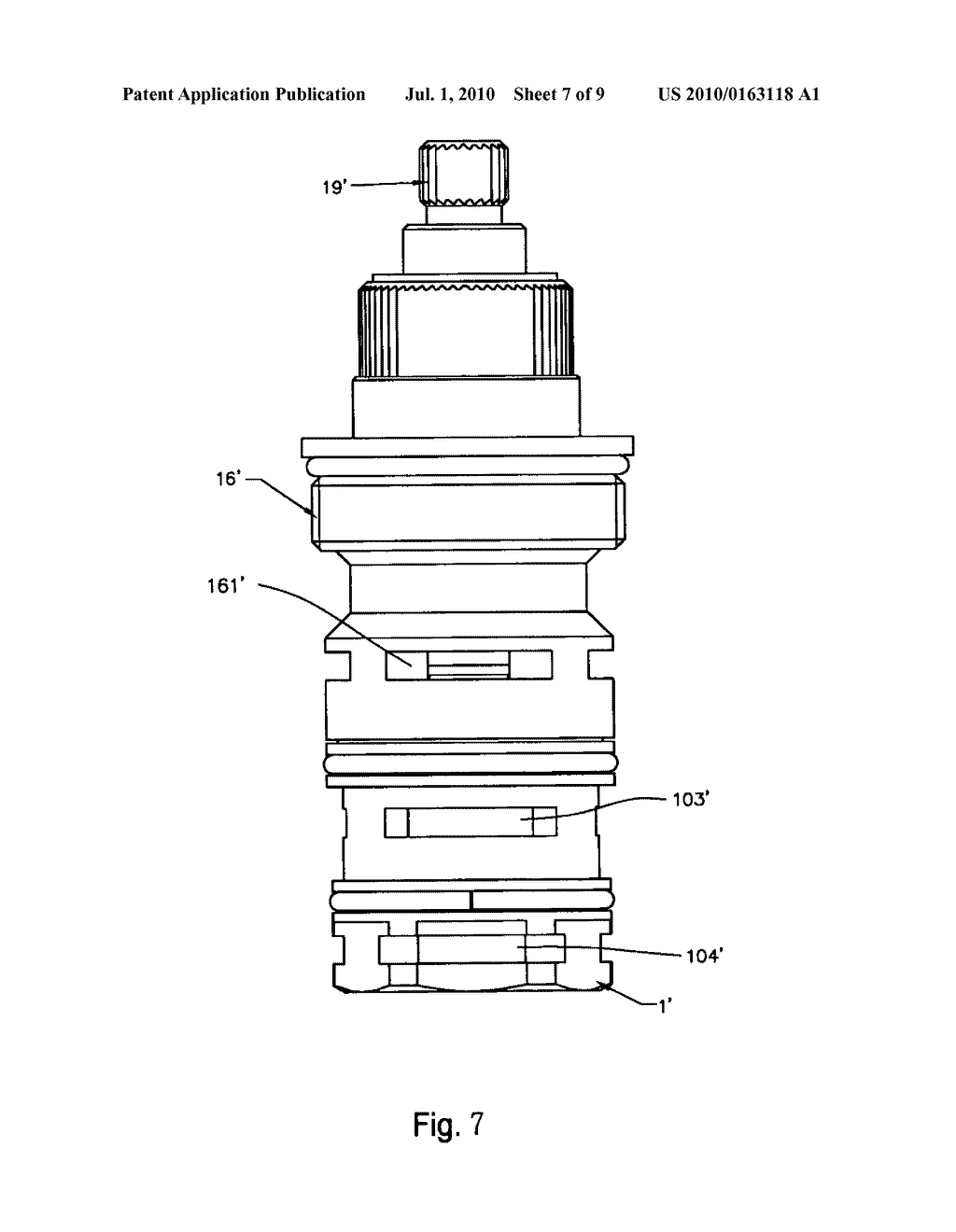 Constant temperature and balanced pressure valve core with single handle - diagram, schematic, and image 08