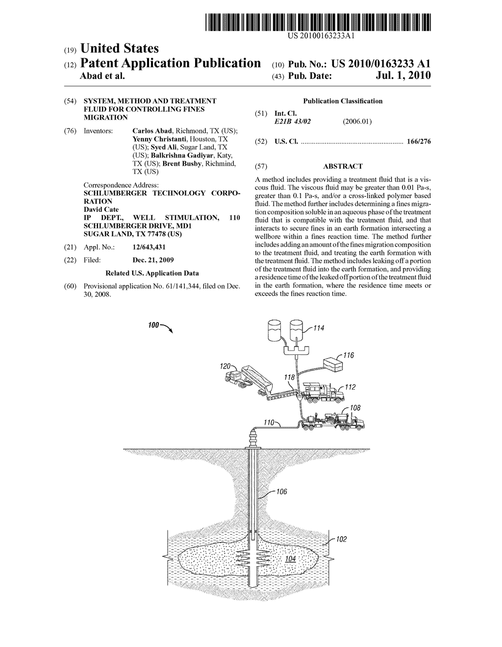 SYSTEM, METHOD AND TREATMENT FLUID FOR CONTROLLING FINES MIGRATION - diagram, schematic, and image 01