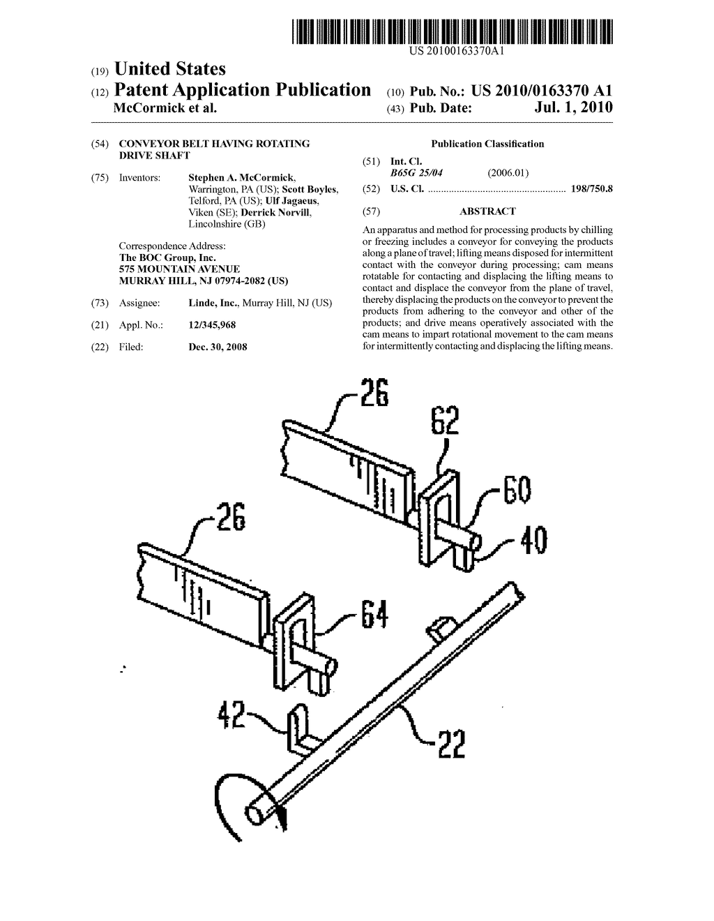 Conveyor Belt Having Rotating Drive Shaft - diagram, schematic, and image 01