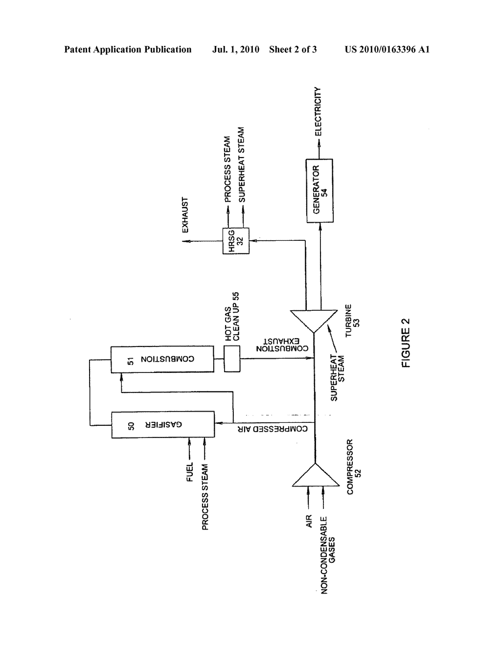 Waste processing apparatus and method featuring power generation, water recycling and water use in steam generation - diagram, schematic, and image 03