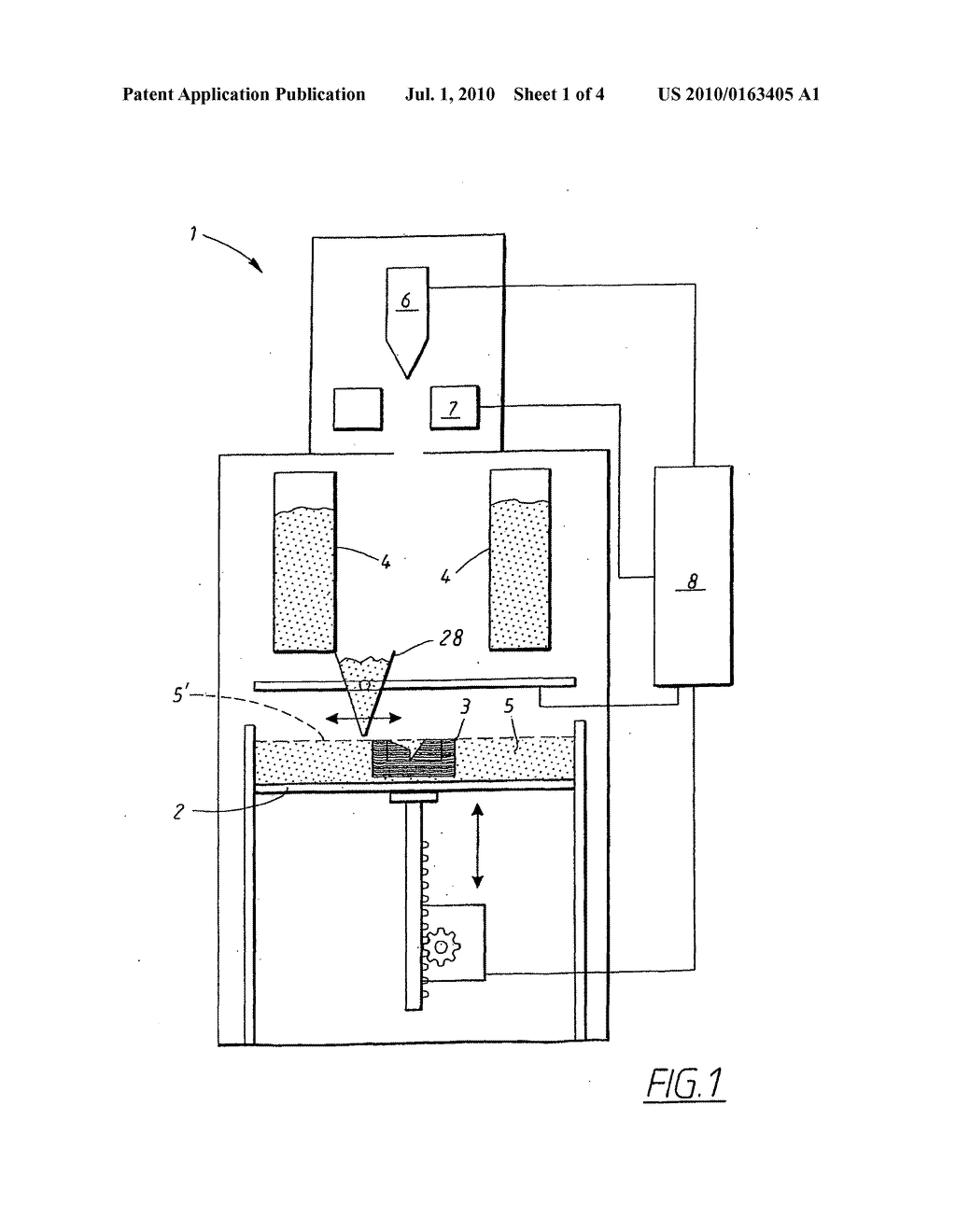 METHOD AND DEVICE FOR PRODUCING THREE-DIMENSIONAL OBJECTS - diagram, schematic, and image 02