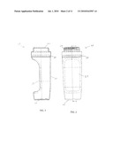 DUAL COMPARTMENT CONTAINER HAVING A ROTATING COVER diagram and image