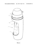 DUAL COMPARTMENT CONTAINER HAVING A ROTATING COVER diagram and image