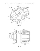 Engagement flange for removable dispenser cartridge diagram and image