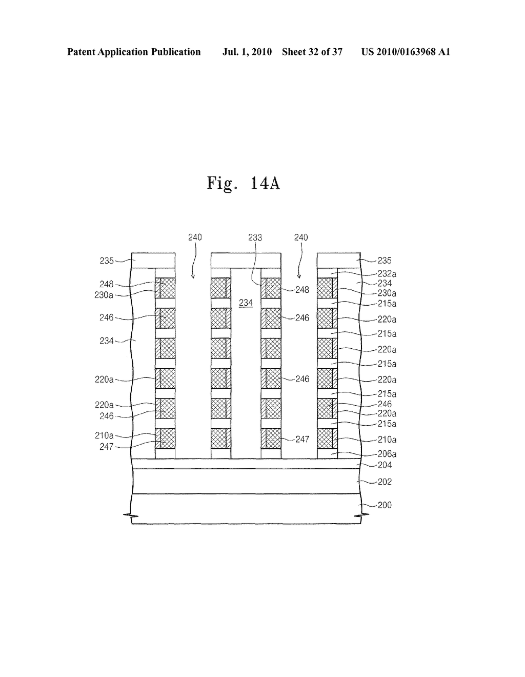 SEMICONDUCTOR MEMORY DEVICE HAVING INSULATION PATTERNS AND CELL GATE PATTERNS - diagram, schematic, and image 33