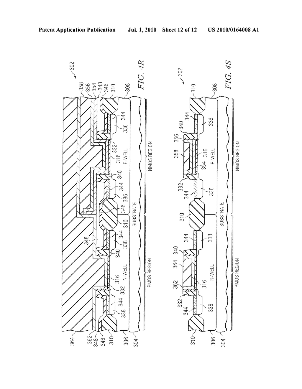 METHOD FOR INTEGRATION OF REPLACEMENT GATE IN CMOS FLOW - diagram, schematic, and image 13
