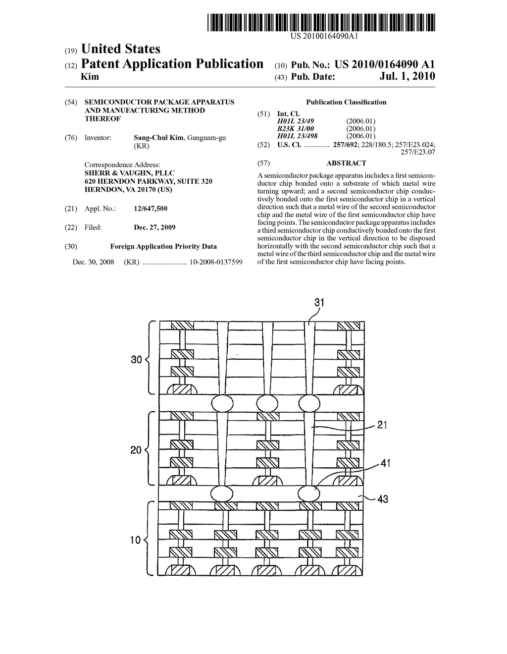 SEMICONDUCTOR PACKAGE APPARATUS AND MANUFACTURING METHOD THEREOF - diagram, schematic, and image 01