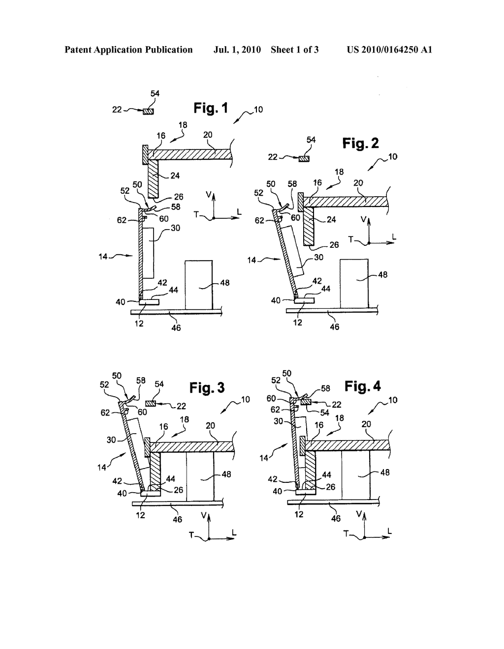 METHOD FOR MOUNTING A TRANSVERSE UNDERSTRUCTURE MEMBER AND A TECHNICAL FRONT PANEL - diagram, schematic, and image 02