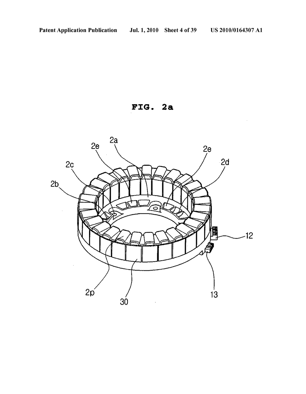 METHOD OF MAKING INTEGRATED STATOR, BRUSHLESS DIRECT-CURRENT MOTOR OF RADIAL CORE TYPE DOUBLE ROTOR STRUCTURE USING THE INTEGRATED STATOR, AND METHOD OF MAKING THE SAME - diagram, schematic, and image 05