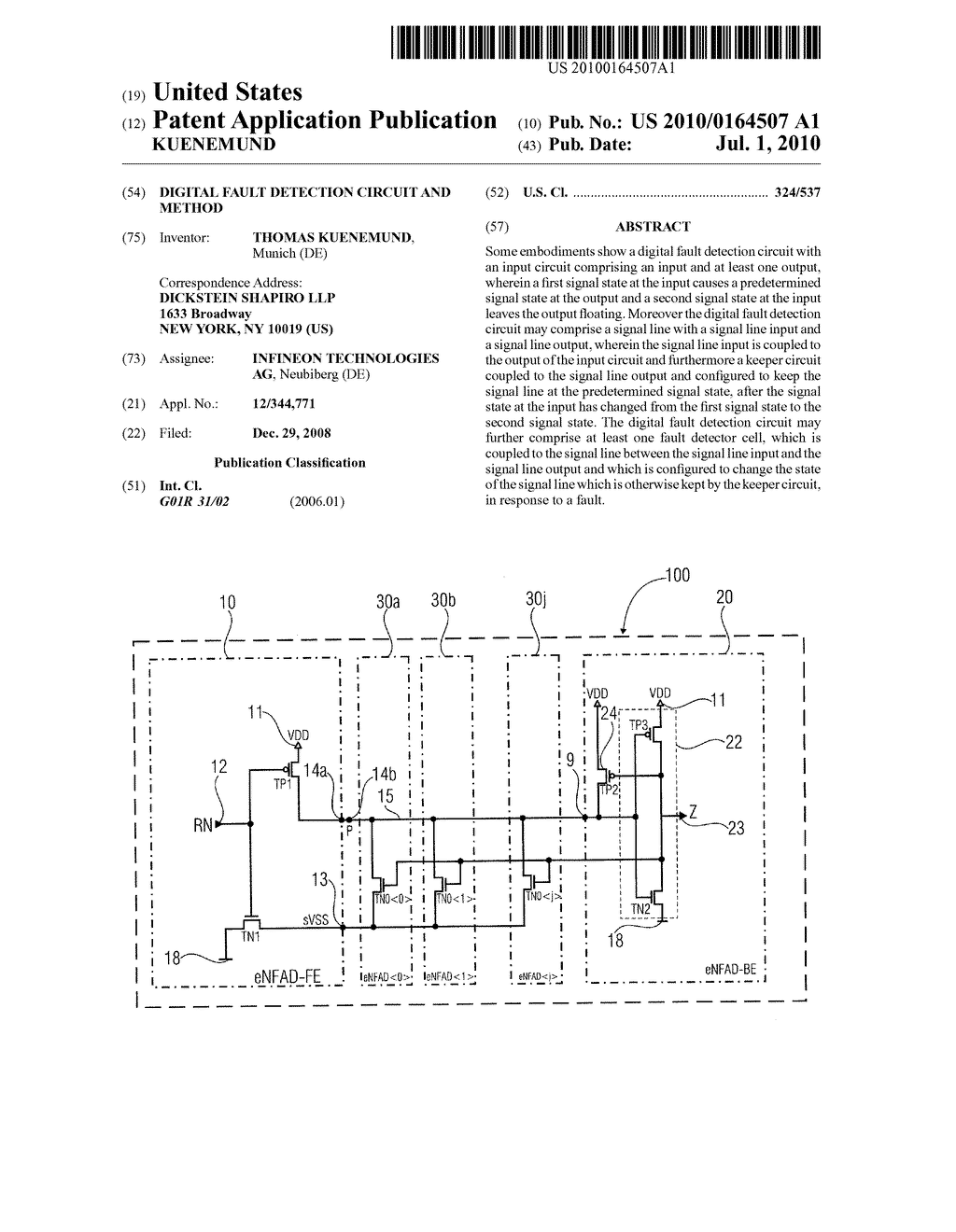 DIGITAL FAULT DETECTION CIRCUIT AND METHOD - diagram, schematic, and image 01