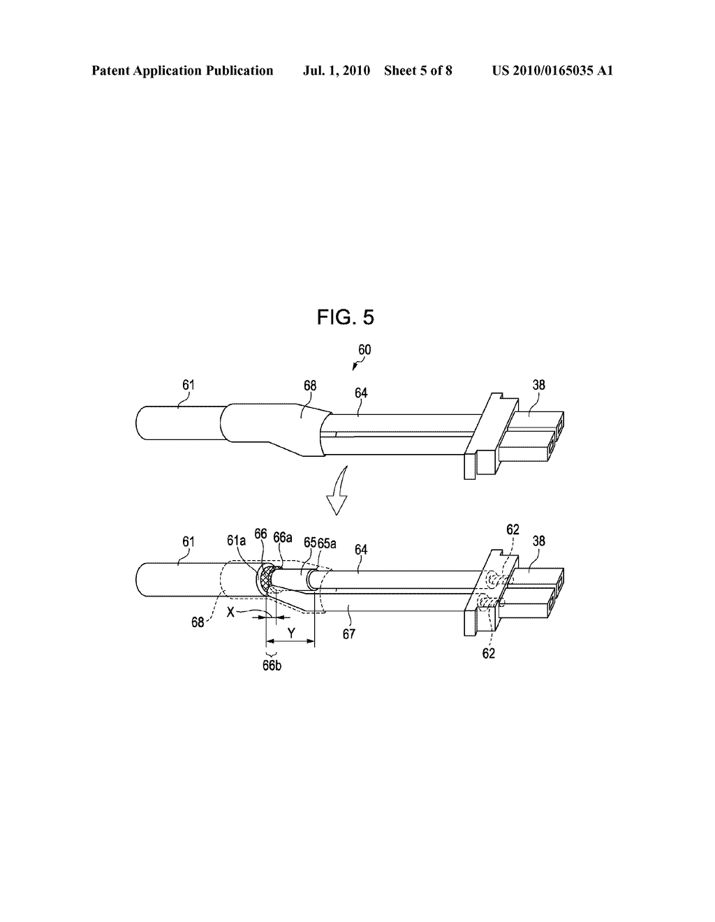 DISCHARGE INSPECTION APPARATUS, FLUID DISCHARGING APPARATUS, AND METHOD FOR WORKING SHIELD CABLE - diagram, schematic, and image 06