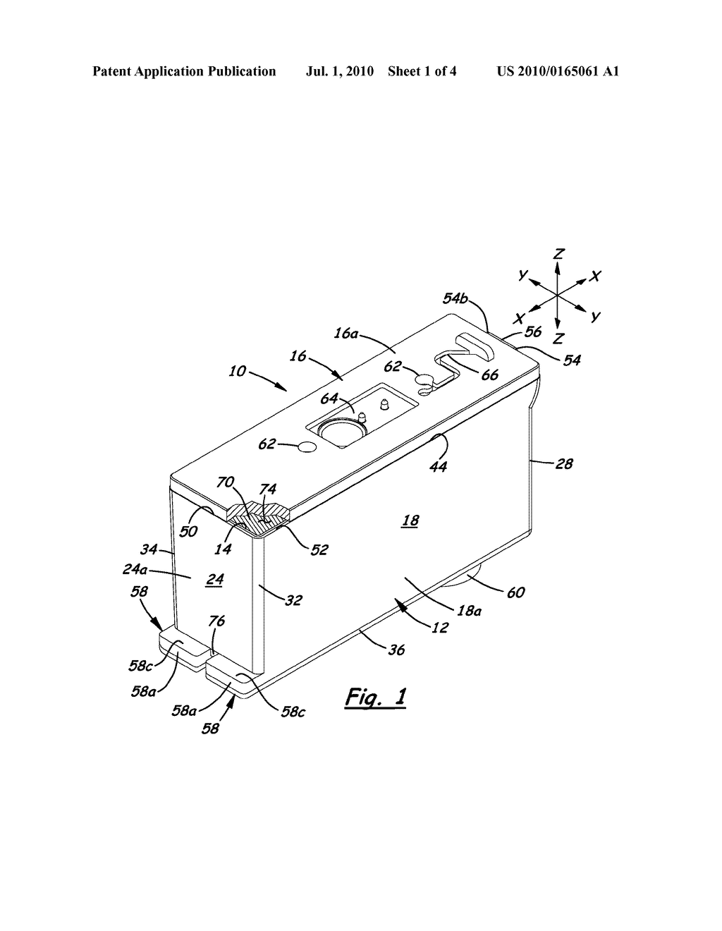 Mono Ink Tank with Features Spaced by Distances Ensuring Interface with Printhead and Carrier Support Structure - diagram, schematic, and image 02