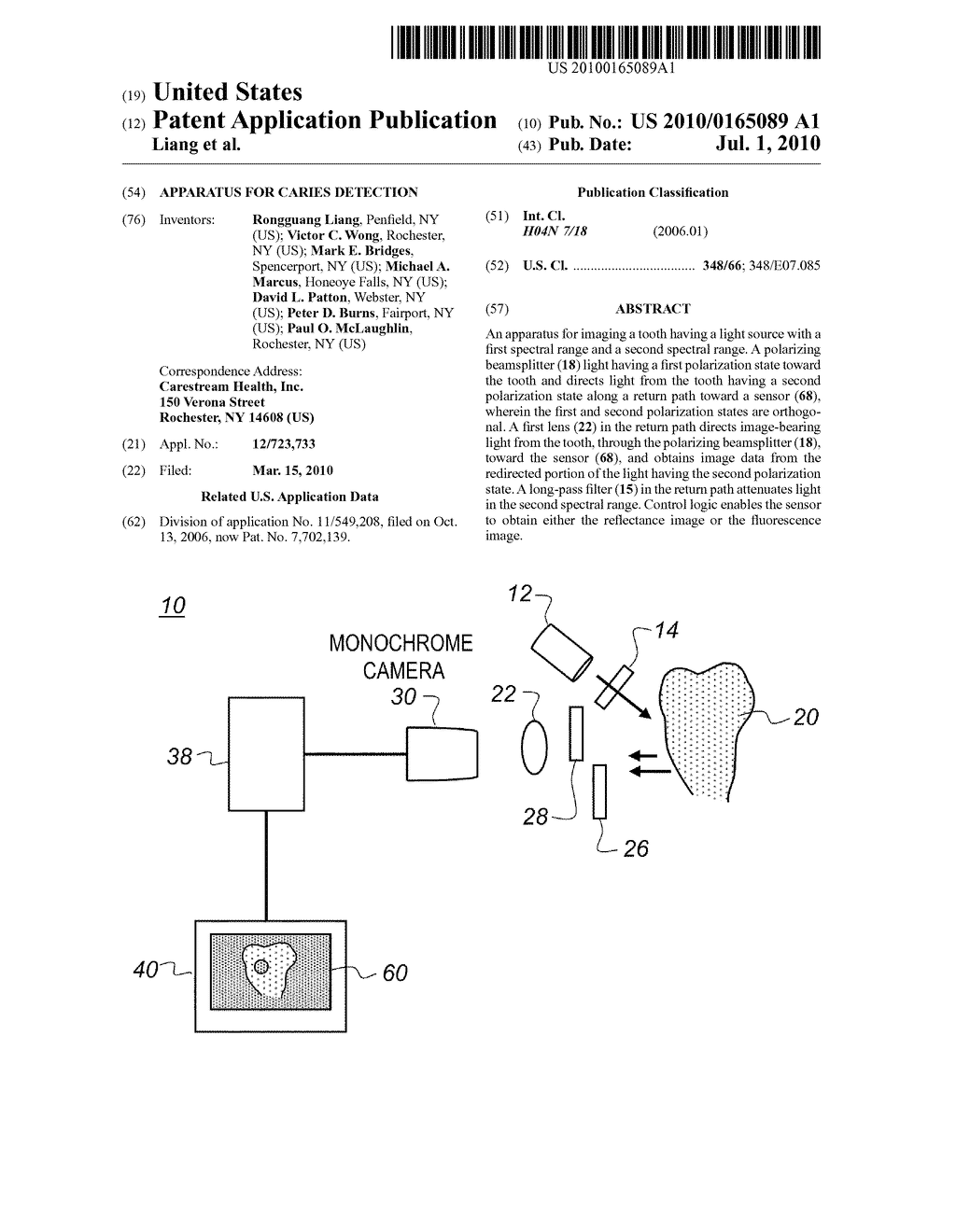 APPARATUS FOR CARIES DETECTION - diagram, schematic, and image 01