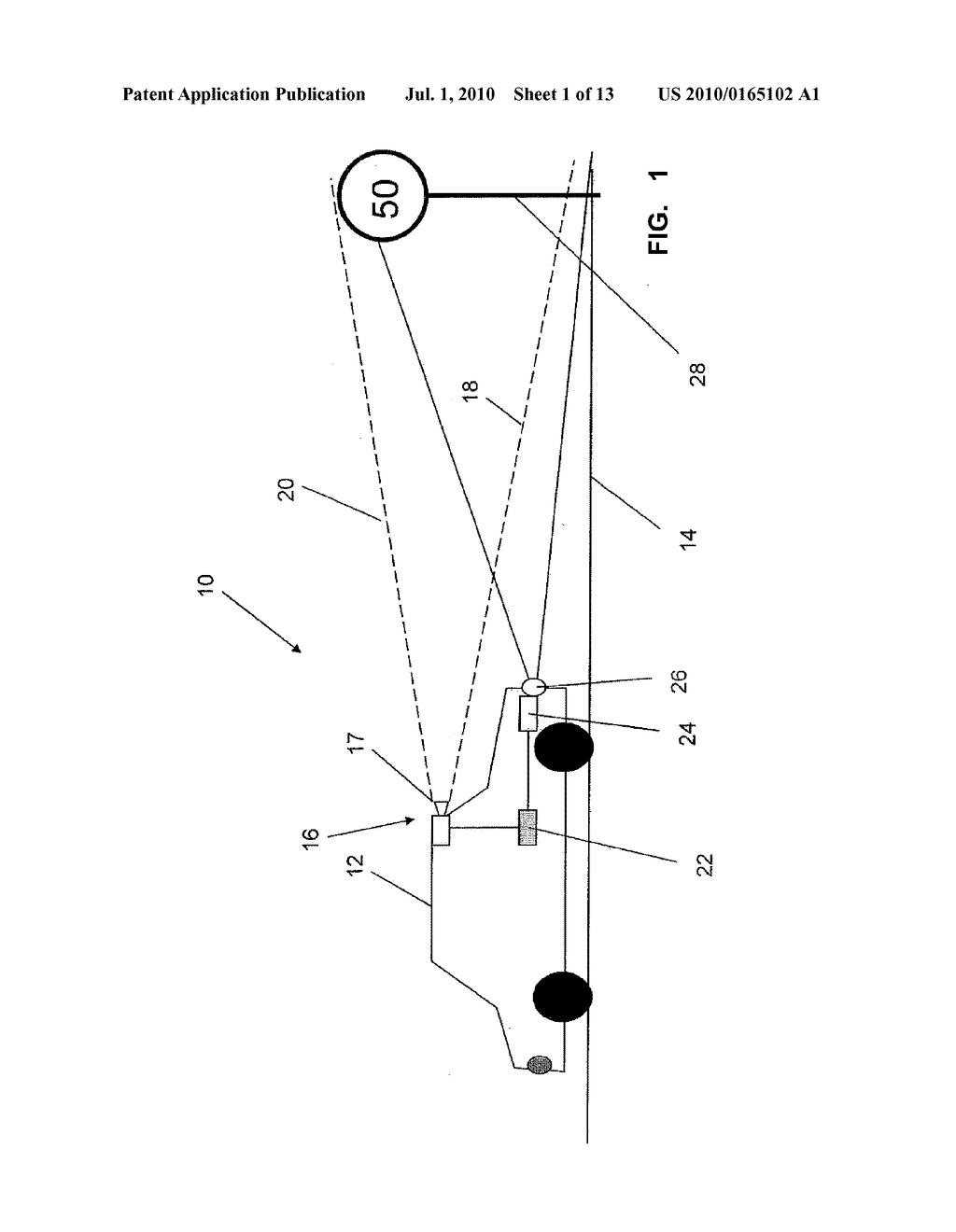 METHOD AND DEVICE FOR DETERMINING A CHANGE IN THE PITCH ANGLE OF A CAMERA OF A VEHICLE - diagram, schematic, and image 02