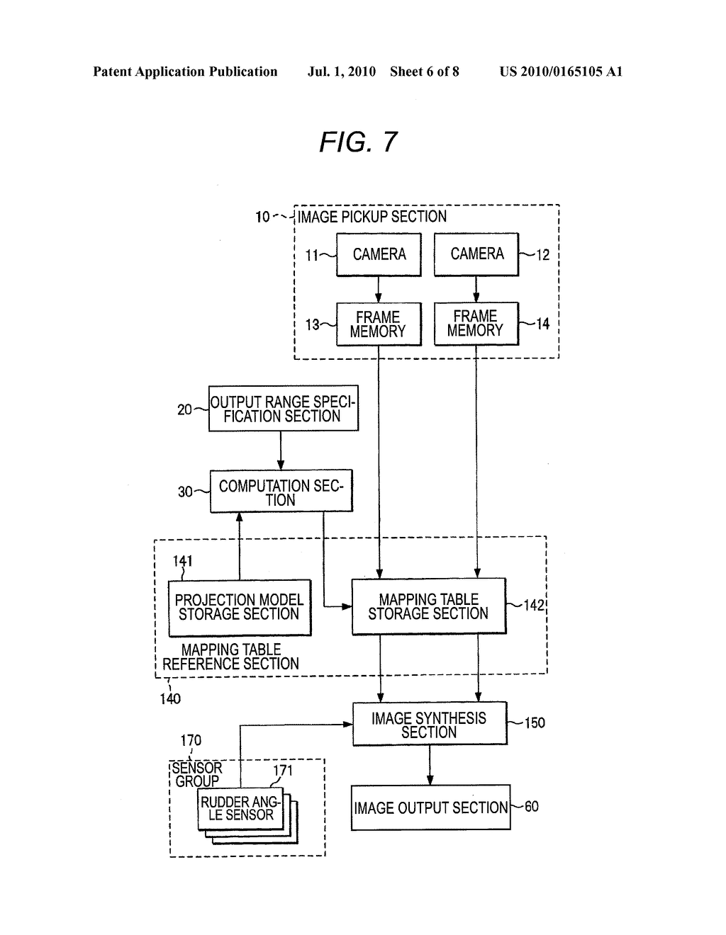 VEHICLE-INSTALLED IMAGE PROCESSING APPARATUS AND EYE POINT CONVERSION INFORMATION GENERATION METHOD - diagram, schematic, and image 07