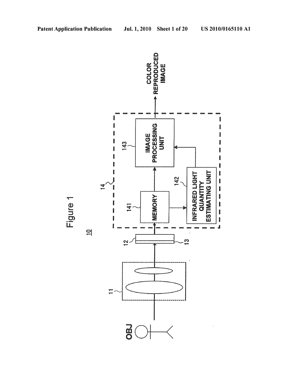 Image Pickup Apparatus, Imaging Method and Method for Correcting Infrared Light - diagram, schematic, and image 02