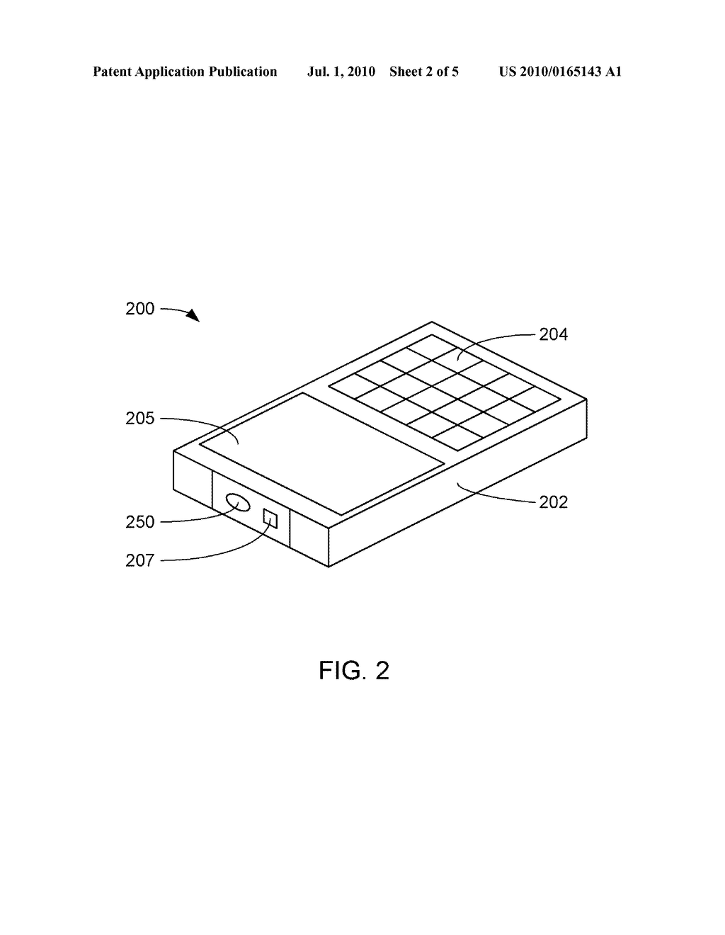 METHOD AND APPARATUS FOR CONTROLLING A CAMERA MODULE TO COMPENSATE FOR THE COLOR SPECTRUM OF A WHITE LED - diagram, schematic, and image 03