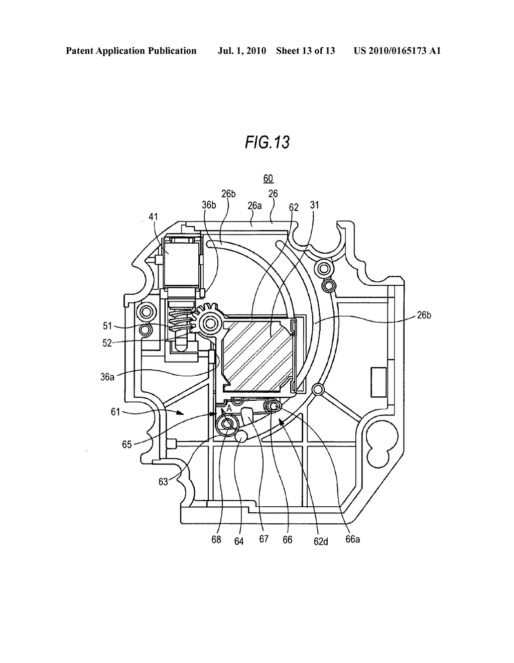 Switching mechanism for optical component, lens barrel, and imaging device - diagram, schematic, and image 14