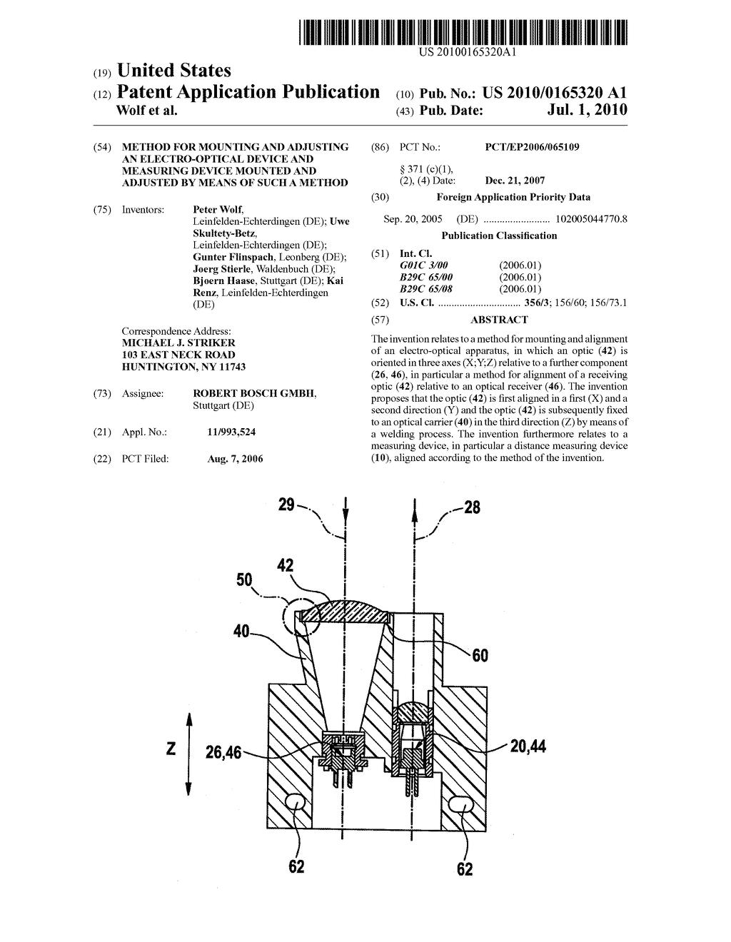 METHOD FOR MOUNTING AND ADJUSTING AN ELECTRO-OPTICAL DEVICE AND MEASURING DEVICE MOUNTED AND ADJUSTED BY MEANS OF SUCH A METHOD - diagram, schematic, and image 01