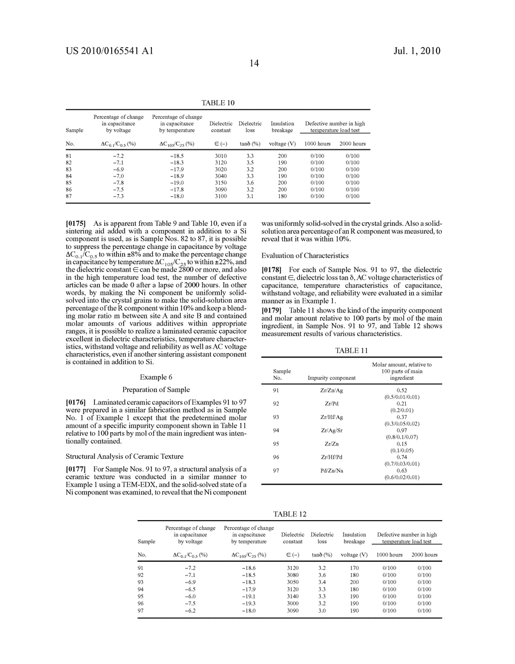 DIELECTRIC CERAMICS, AND LAMINATED CERAMIC CAPACITOR - diagram, schematic, and image 16