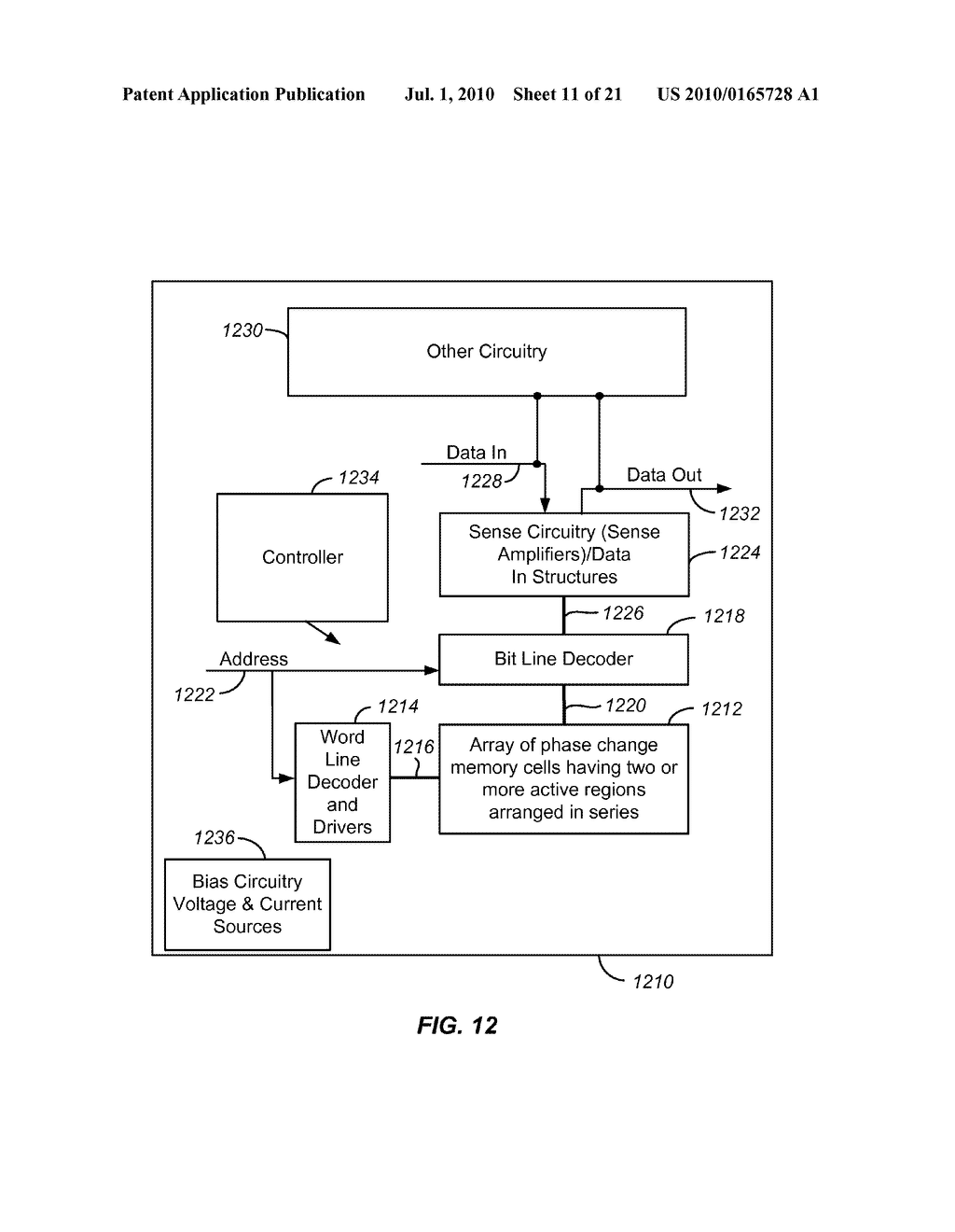 PHASE CHANGE DEVICE HAVING TWO OR MORE SUBSTANTIAL AMORPHOUS REGIONS IN HIGH RESISTANCE STATE - diagram, schematic, and image 12