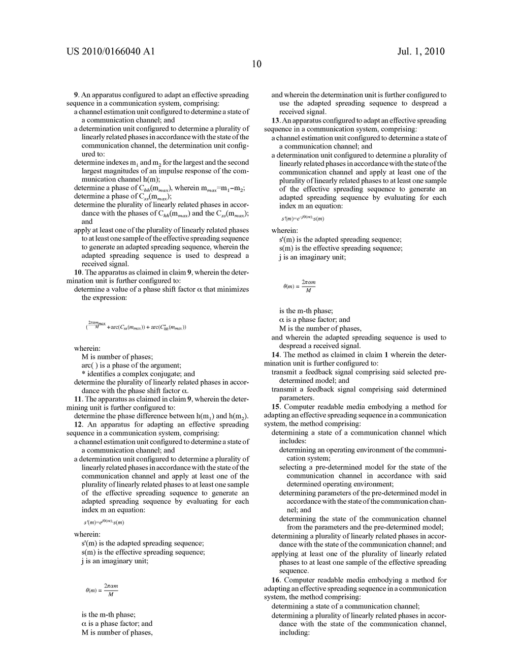 METHOD AND SYSTEM FOR ADAPTING AN EFFECTIVE SPREADING SEQUENCE IN A COMMUNICATION SYSTEM USING DIRECT SEQUENCE SPREADING - diagram, schematic, and image 15