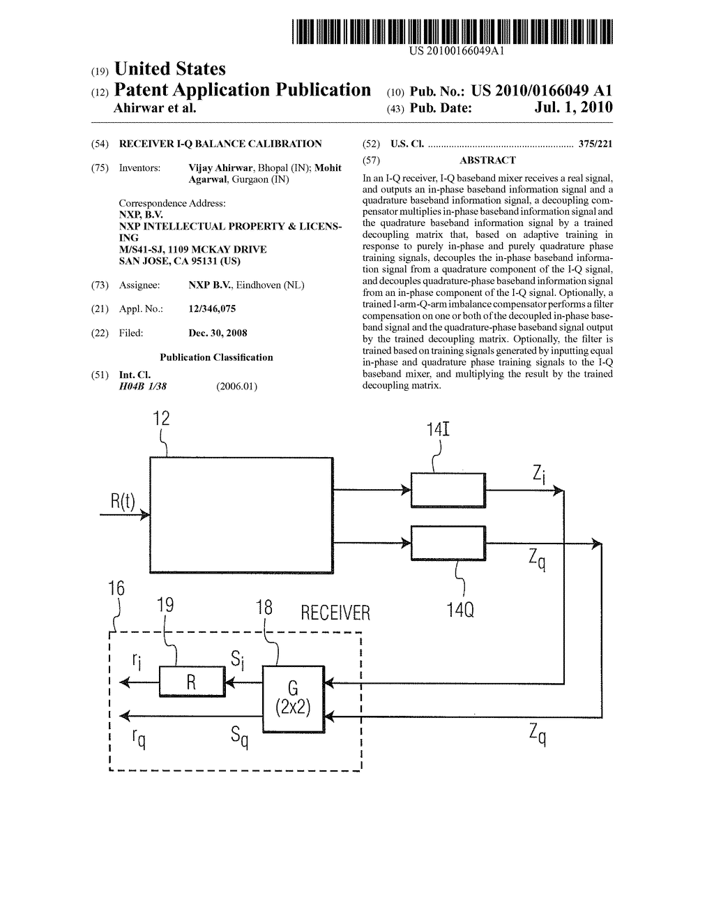 RECEIVER I-Q BALANCE CALIBRATION - diagram, schematic, and image 01