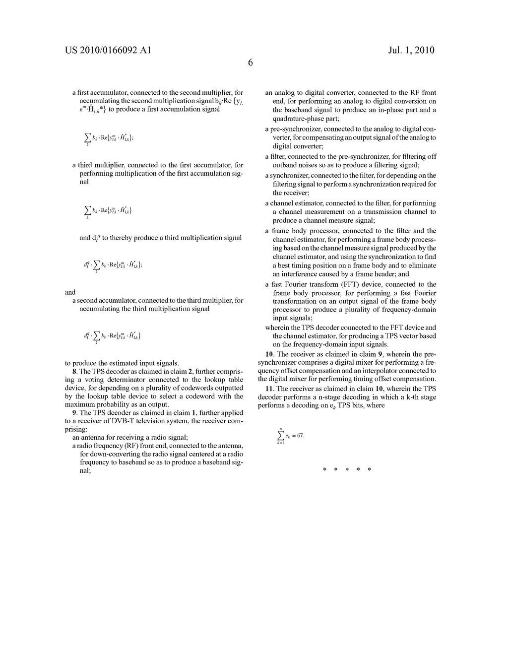 TPS decoder for DVB-T television system and receiver using the same - diagram, schematic, and image 12