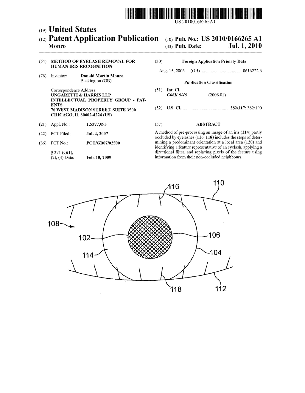 Method of Eyelash Removal for Human Iris Recognition - diagram, schematic, and image 01