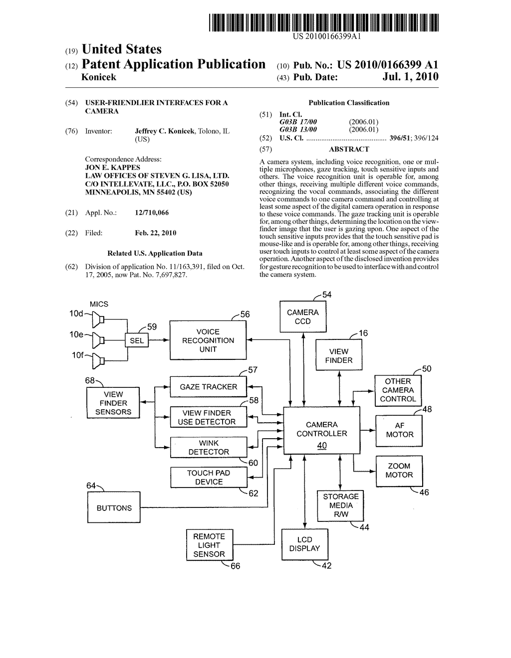 USER-FRIENDLIER INTERFACES FOR A CAMERA - diagram, schematic, and image 01