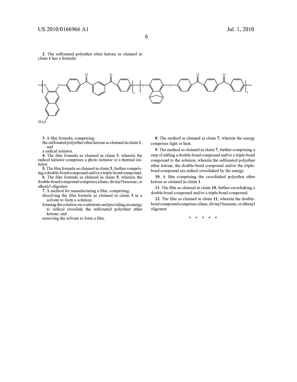 SULFONATED POLYETHER ETHER KETONE KETONE, FILM UTILIZING THE SAME, AND METHOD FOR MANUFACTURING THE SAME - diagram, schematic, and image 10