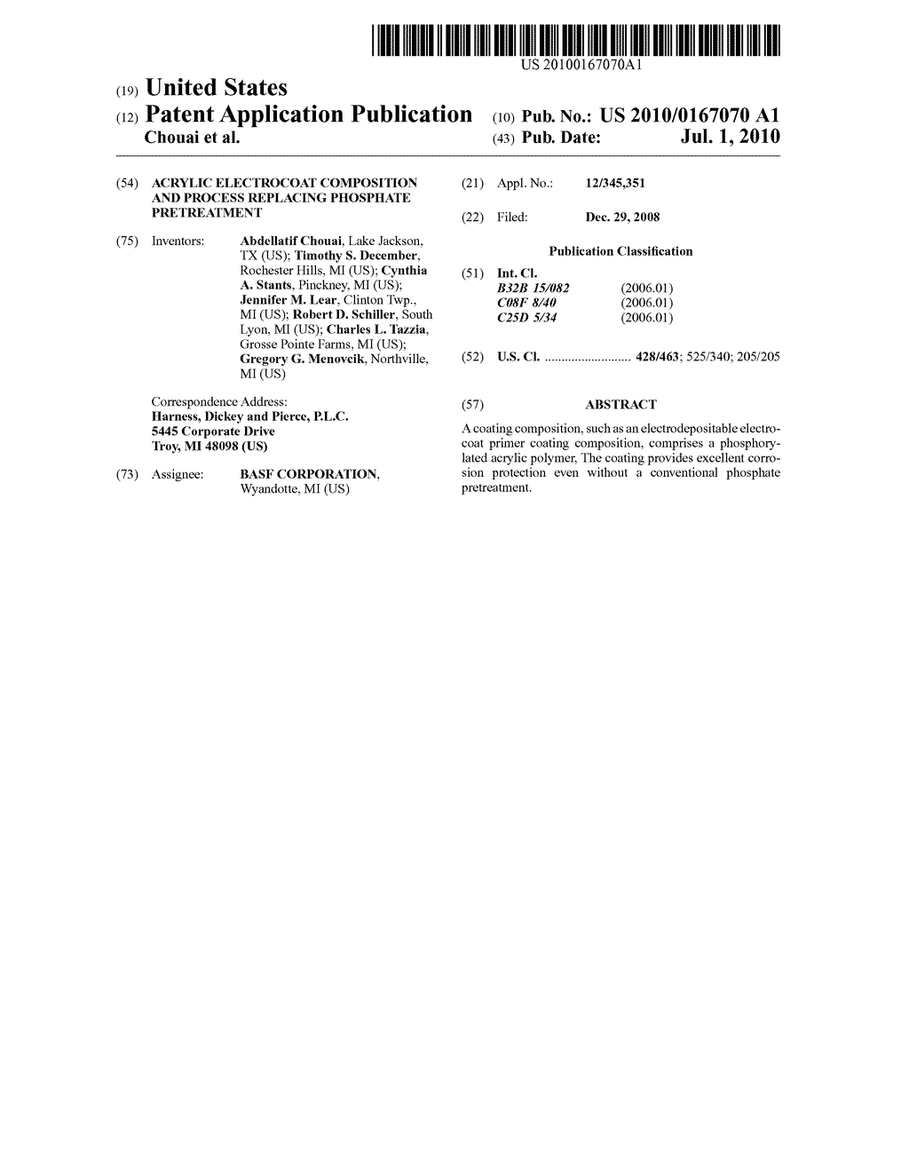 ACRYLIC ELECTROCOAT COMPOSITION AND PROCESS REPLACING PHOSPHATE PRETREATMENT - diagram, schematic, and image 01