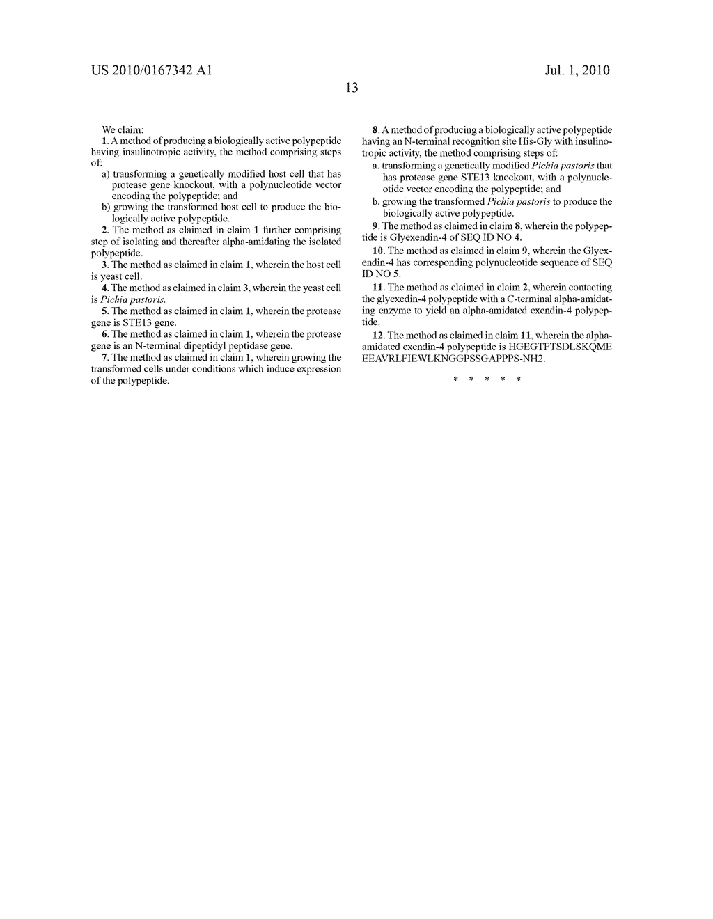 METHOD OF PRODUCING BIOLOGICALLY ACTIVE POLYPEPTIDE HAVING INSULINOTROPIC ACTIVITY - diagram, schematic, and image 23