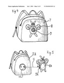 Combination of articles of apparel or bags and magnetic toys diagram and image