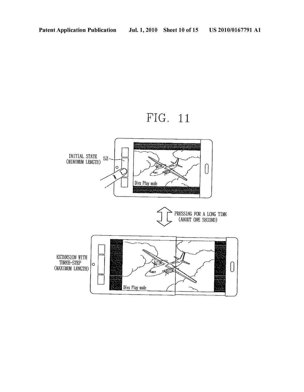PORTABLE TERMINAL HAVING FLEXIBLE DISPLAY AND SCREEN CONTROLLING METHOD THEREOF - diagram, schematic, and image 11