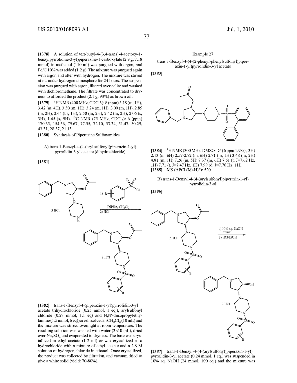 SUBSTITUTED 3-AMINO-4 -HYDROXY PYRROLIDINES COMPOUNDS, THEIR PREPARATION AND USE AS MEDICAMENTS - diagram, schematic, and image 78