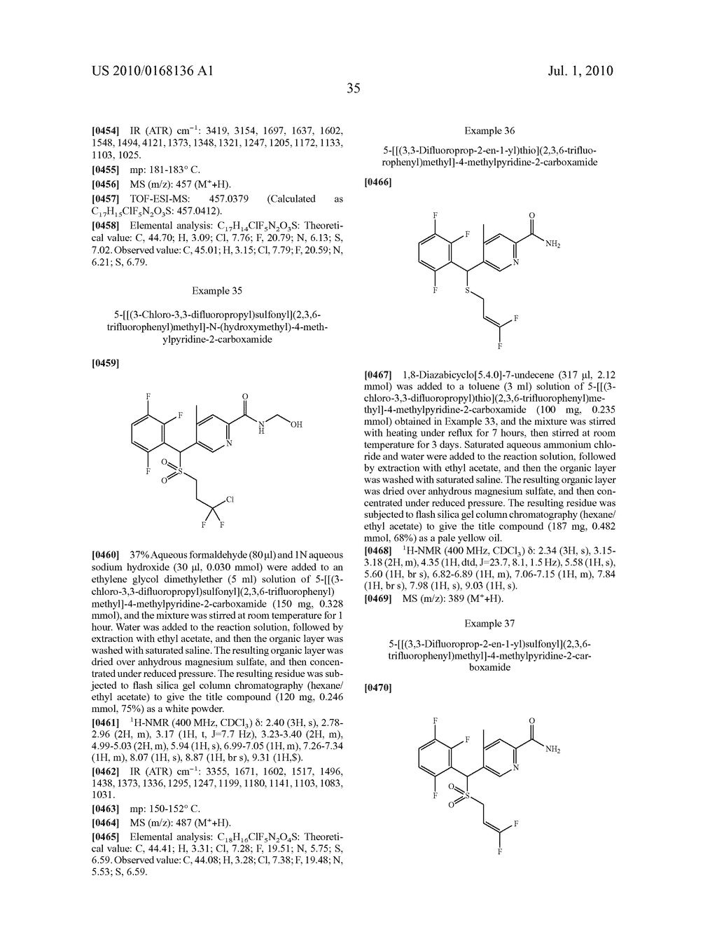 ALKYLSULFONE DERIVATIVES - diagram, schematic, and image 36