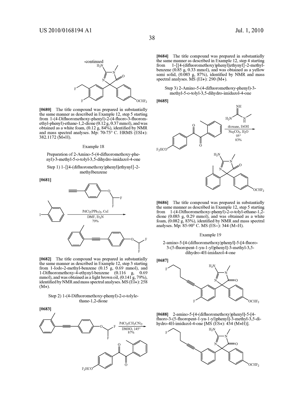 Amino-5-[4-(difluoromethoxy)phenyl]-5-phenylimidazolone Compounds For The Inhibition Of Beta-secretase - diagram, schematic, and image 39
