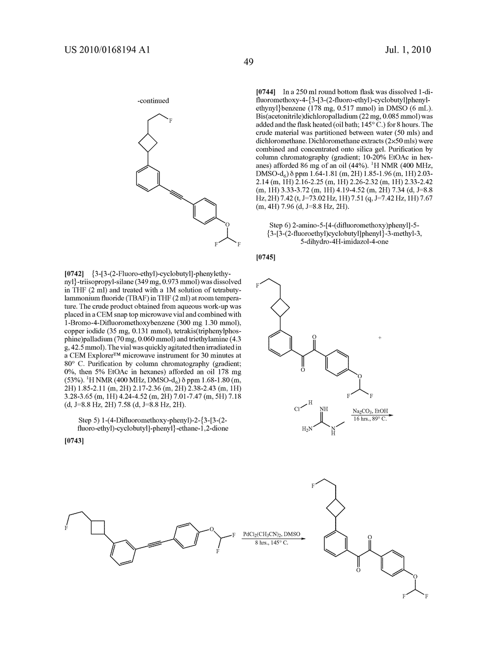 Amino-5-[4-(difluoromethoxy)phenyl]-5-phenylimidazolone Compounds For The Inhibition Of Beta-secretase - diagram, schematic, and image 50