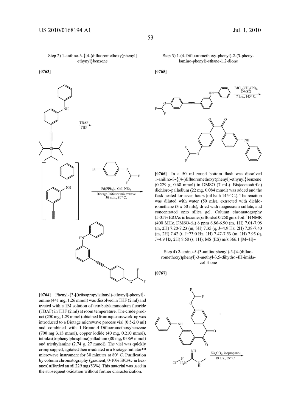 Amino-5-[4-(difluoromethoxy)phenyl]-5-phenylimidazolone Compounds For The Inhibition Of Beta-secretase - diagram, schematic, and image 54