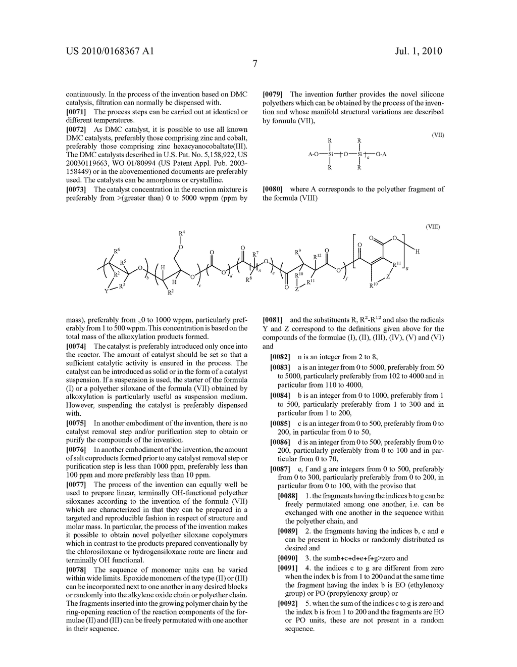 NOVEL POLYETHER SILOXANE-CONTAINING ALKOXYLATION PRODUCTS BY DIRECT ALKOXYLATION OF ORGANOMODIFIED a,w-DIHYDROXYSILOXANES OVER DOUBLE METAL CYANIDE (DMC) CATALYSTS, AND ALSO PROCESS FOR PRODUCING THEM - diagram, schematic, and image 08