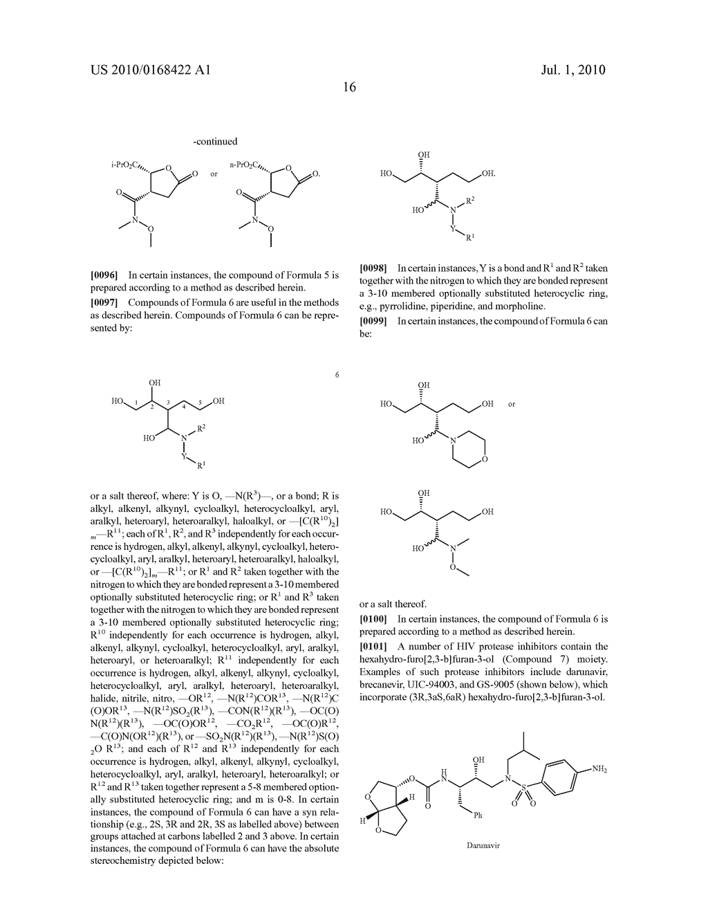 METHODS AND INTERMEDIATES USEFUL IN THE SYNTHESIS OF HEXAHYDROFURO [2,3-B]FURAN-3-OL - diagram, schematic, and image 17