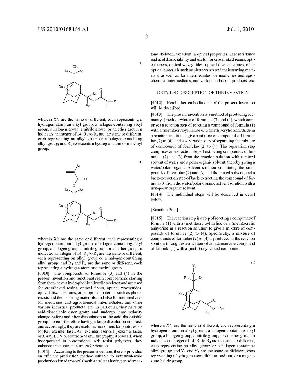 METHOD FOR PRODUCING ADAMANTYL (METH)ACRYLATES - diagram, schematic, and image 03