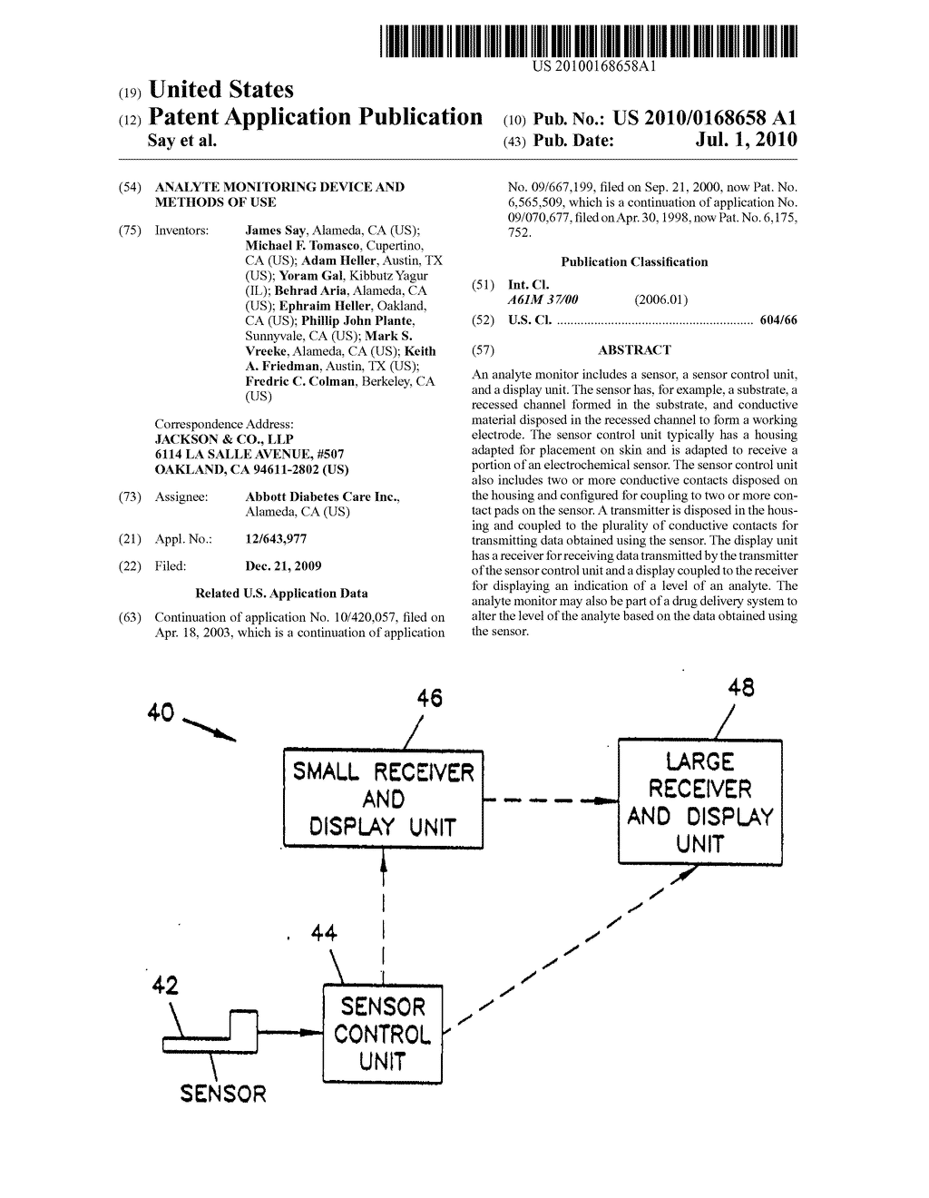 Analyte Monitoring Device and Methods of Use - diagram, schematic, and image 01