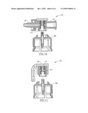 FLUID CONTROL DEVICE WITH MANUALLY DEPRESSED ACTUATOR diagram and image