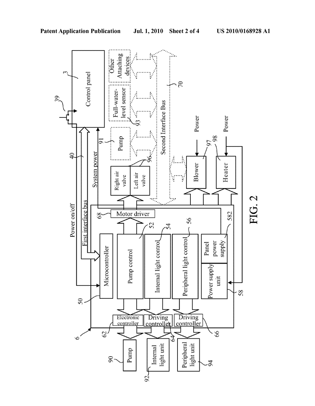 MASSAGE BATHTUB AUTOMATIC CONTROL SYSTEM AND METHOD FOR CONTROLLING THE SAME - diagram, schematic, and image 03