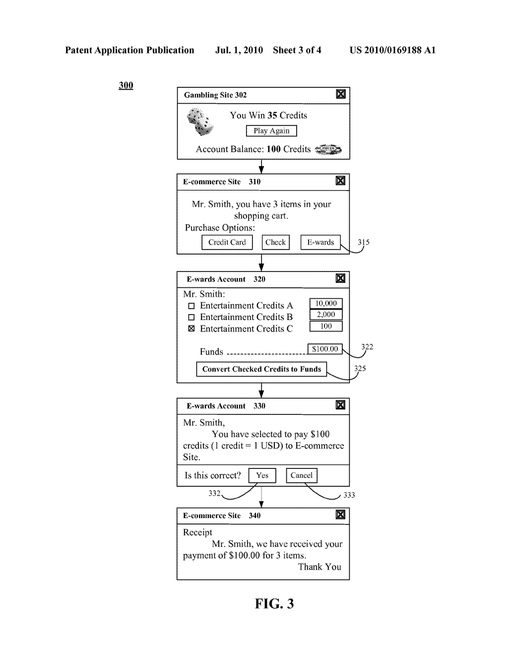 CONVERSION OF NON-NEGOTIABLE CREDITS EARNED FROM A GAME OF CHANCE TO NEGOTIABLE FUNDS - diagram, schematic, and image 04