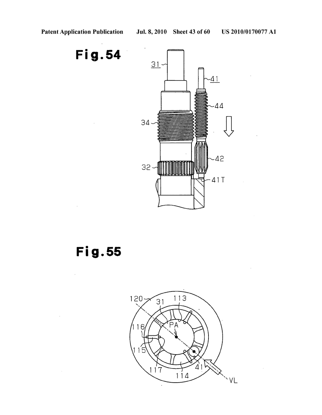 Method of producing mechanism for converting rotational motion to linear motion and jig for executing the method - diagram, schematic, and image 44